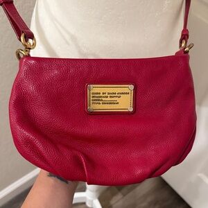 Marc By Marc Jacobs Red Pebbled Leather Crossbody Bag